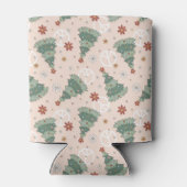 Kerstbomen en Vredestekenen Patroon Blikjeskoeler (Achterkant)