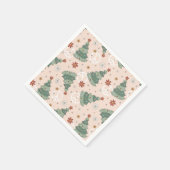 Kerstbomen en Vredestekenen Patroon Servet (Hoek)