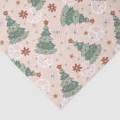 Kerstbomen en Vredestekenen Patroon Tissuepapier (Detail)