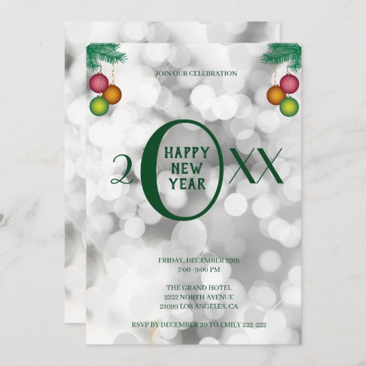 kerstbomen en zalen kaart (Voorkant / Achterkant)