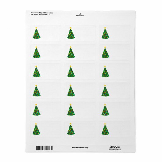 kerstbomen etiket (Full Sheet)