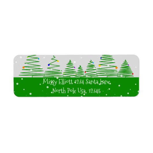 kerstbomen etiket (Voorkant)