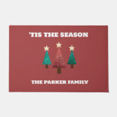 Kerstbomen Familie welkom Deurmat (Voorkant)