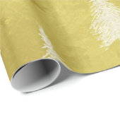 kerstbomen Faux Gold Foil Holiday Pine Tree Cadeaupapier (Rol Hoek)