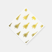 Kerstbomen Faux Gold Folie Vakantiepatroon Servet (Hoek)