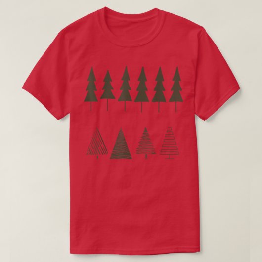 Kerstbomen feestdag feestdagen kerstfeestdagen t-shirt (Design voorkant)