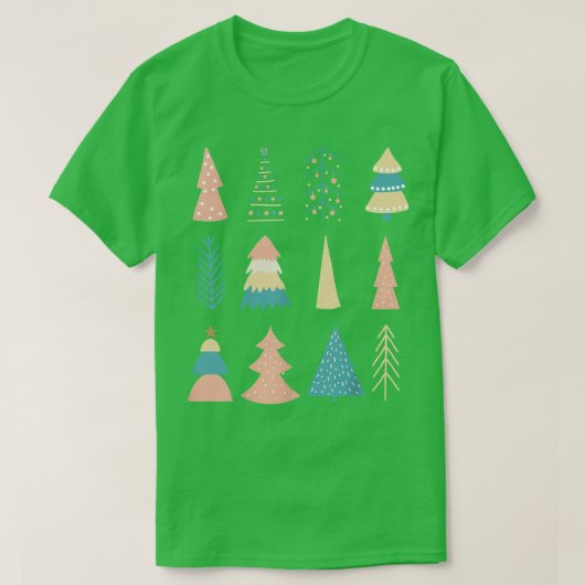 Kerstbomen feestdag feestdagen kerstfeestdagen t-shirt (Design voorkant)
