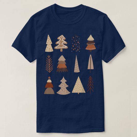 Kerstbomen feestdag feestdagen kerstfeestdagen t-shirt (Design voorkant)