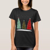 Kerstbomen feestdagen feestelijke T-shirt (Voorkant)