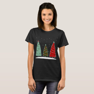Kerstbomen feestdagen feestelijke T-shirt