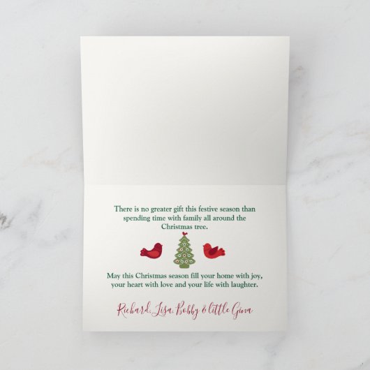 kerstbomen feestdagen kaart (Binnen)