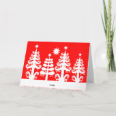 kerstbomen feestdagen kaart (Achterkant)