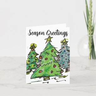 Kerstbomen Feestdagen Kaart
