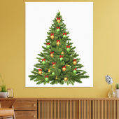 Kerstbomen, Feestdagen kerstkerstkerstkerstmis Canvas Afdruk (Insitu (Woonkamer))