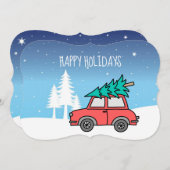 Kerstbomen Feestdagen Matte 5 x 7 inch Kaart & Env (Voorkant / Achterkant)