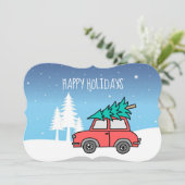 Kerstbomen Feestdagen Matte 5 x 7 inch Kaart & Env (Staand voorkant)