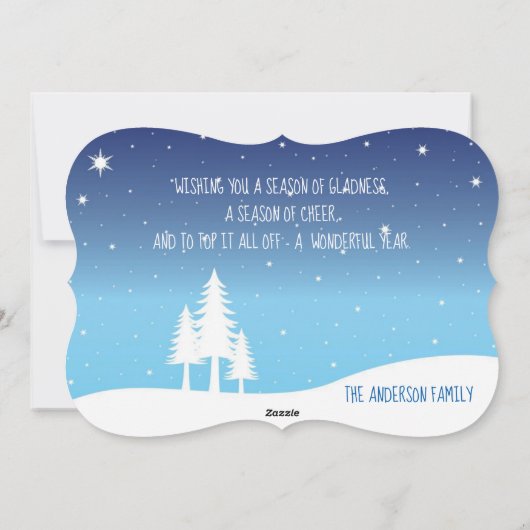 Kerstbomen Feestdagen Matte 5 x 7 inch Kaart & Env (Achterkant)