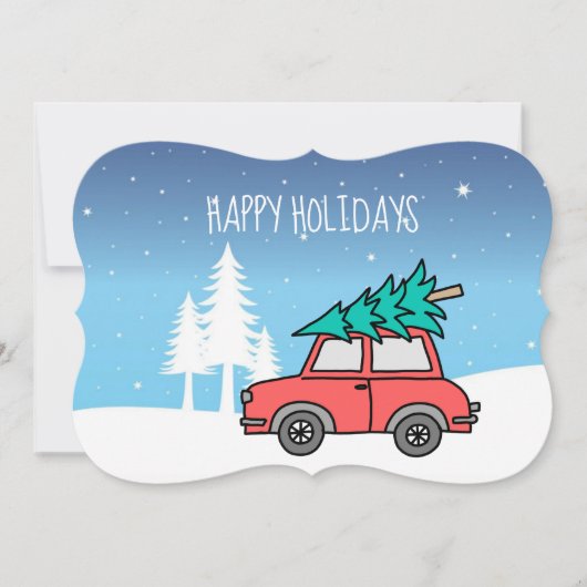 Kerstbomen Feestdagen Matte 5 x 7 inch Kaart & Env (Voorkant)