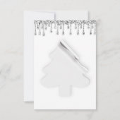 Kerstbomen Feestdagen Witte grijze zilver Kaart (Achterkant)