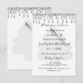 Kerstbomen Feestdagen Witte grijze zilver Kaart (Voorkant / Achterkant)