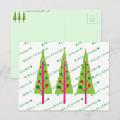 kerstbomen feestdagenkaart (Voorkant / Achterkant)