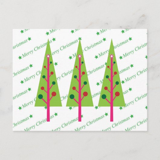 kerstbomen feestdagenkaart (Voorkant)