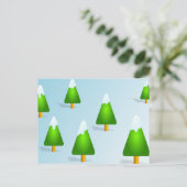 kerstbomen feestdagenkaart (Staand voorkant)