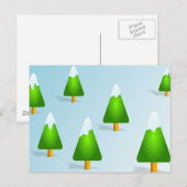 kerstbomen feestdagenkaart (Voorkant / Achterkant)