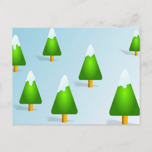 kerstbomen feestdagenkaart