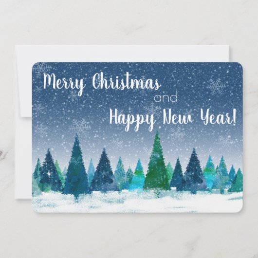 kerstbomen feestdagenkaart (Voorkant)