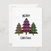 kerstbomen feestdagenkaart (Voorkant / Achterkant)