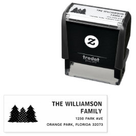 Kerstbomen Feestelijke Feestdagen Retouradres Zelfinktende Stempel