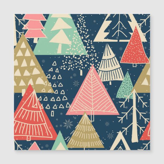 Kerstbomen feestelijke naadloze illustratie. (Voorkant)