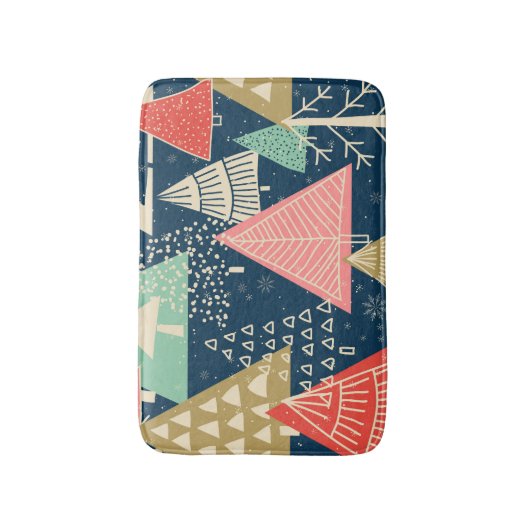 Kerstbomen feestelijke naadloze illustratie. badmat (Voorkant Verticaal)