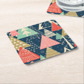 Kerstbomen feestelijke naadloze illustratie. kartonnen onderzetters (Schuin)