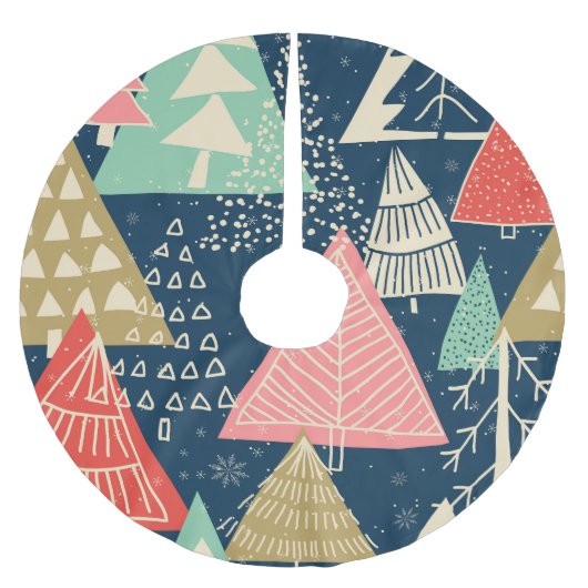 Kerstbomen feestelijke naadloze illustratie. kerstboom rok (Voorkant)