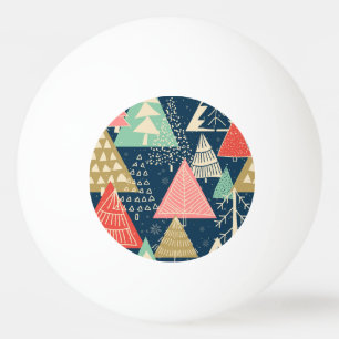 Kerstbomen feestelijke naadloze illustratie. pingpongbal