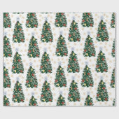 Kerstbomen - Feestelijke vakantie Cadeaupapier (Vlak)