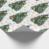 Kerstbomen - Feestelijke vakantie Cadeaupapier (Hoek)