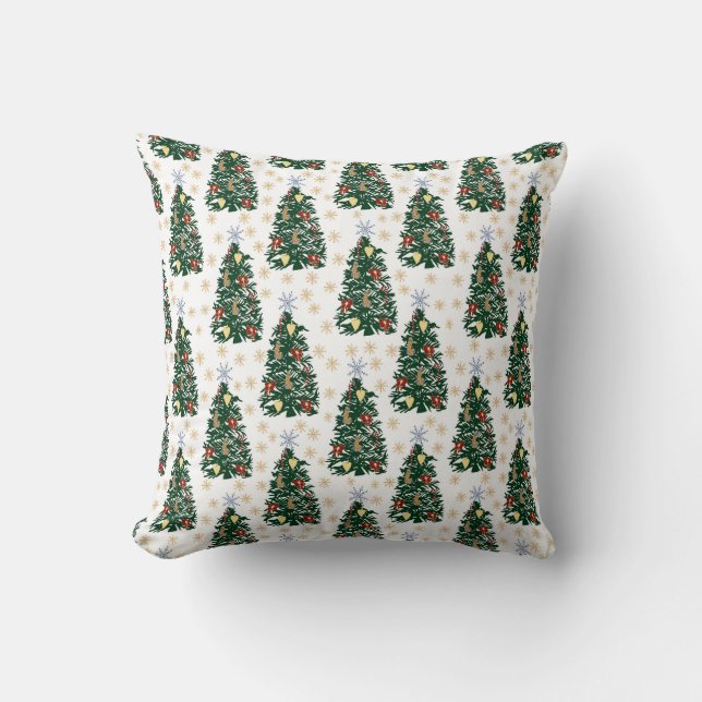 Kerstbomen-Feestelijke vakantie Kussen (Voorkant)