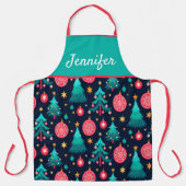 Kerstbomen feestelijke vakantie schort (Voorkant)