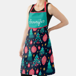 Kerstbomen feestelijke vakantie schort