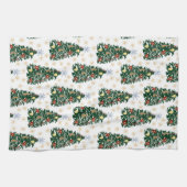 Kerstbomen - Feestelijke vakantie Theedoek (Horizontaal)