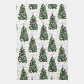 Kerstbomen - Feestelijke vakantie Theedoek (Verticaal)