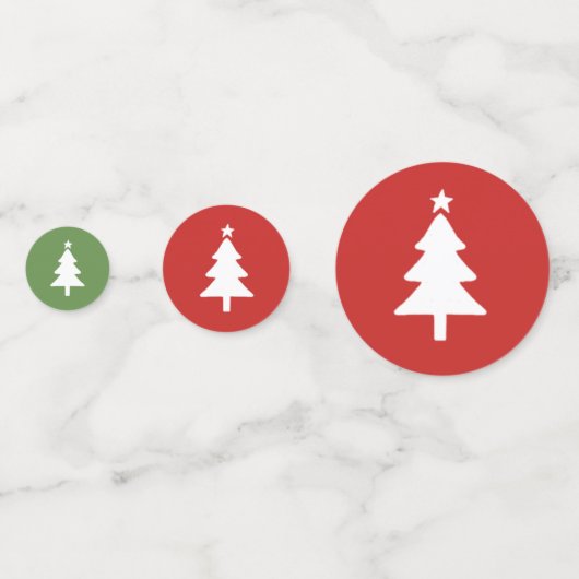 Kerstbomen Feesttafel Confetti | rood groen (Achterkanten)