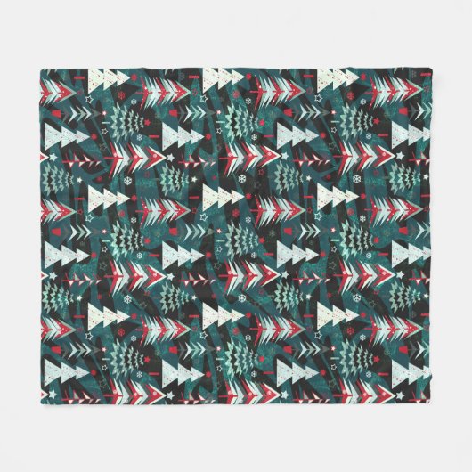 kerstbomen. fleece deken (Voorkant (Horizontaal))