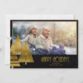 Kerstbomen Foto Sjabloon Gold ID863 Kaart (Voorkant)