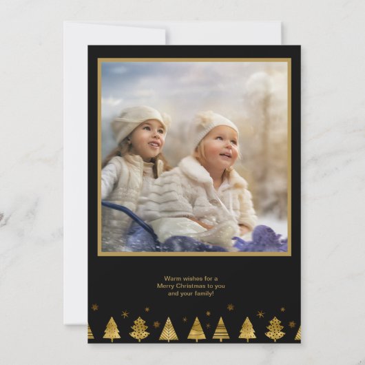 Kerstbomen Foto sjabloon V2 Gold ID863 (Achterkant)