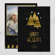 Kerstbomen Foto sjabloon V2 Gold ID863