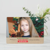 Kerstbomen Fotofeestkaart Feestdagenkaart (Staand voorkant)